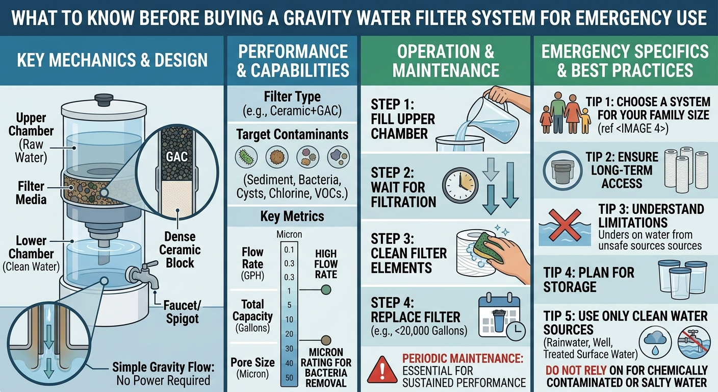 What to Know Before Buying a Gravity Water Filter System for Emergency Use