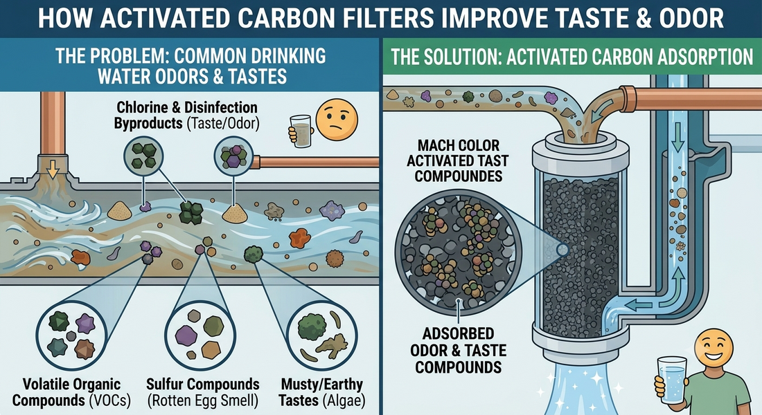 How Carbon Water Filters Help Improve Taste and Odor in Drinking Water