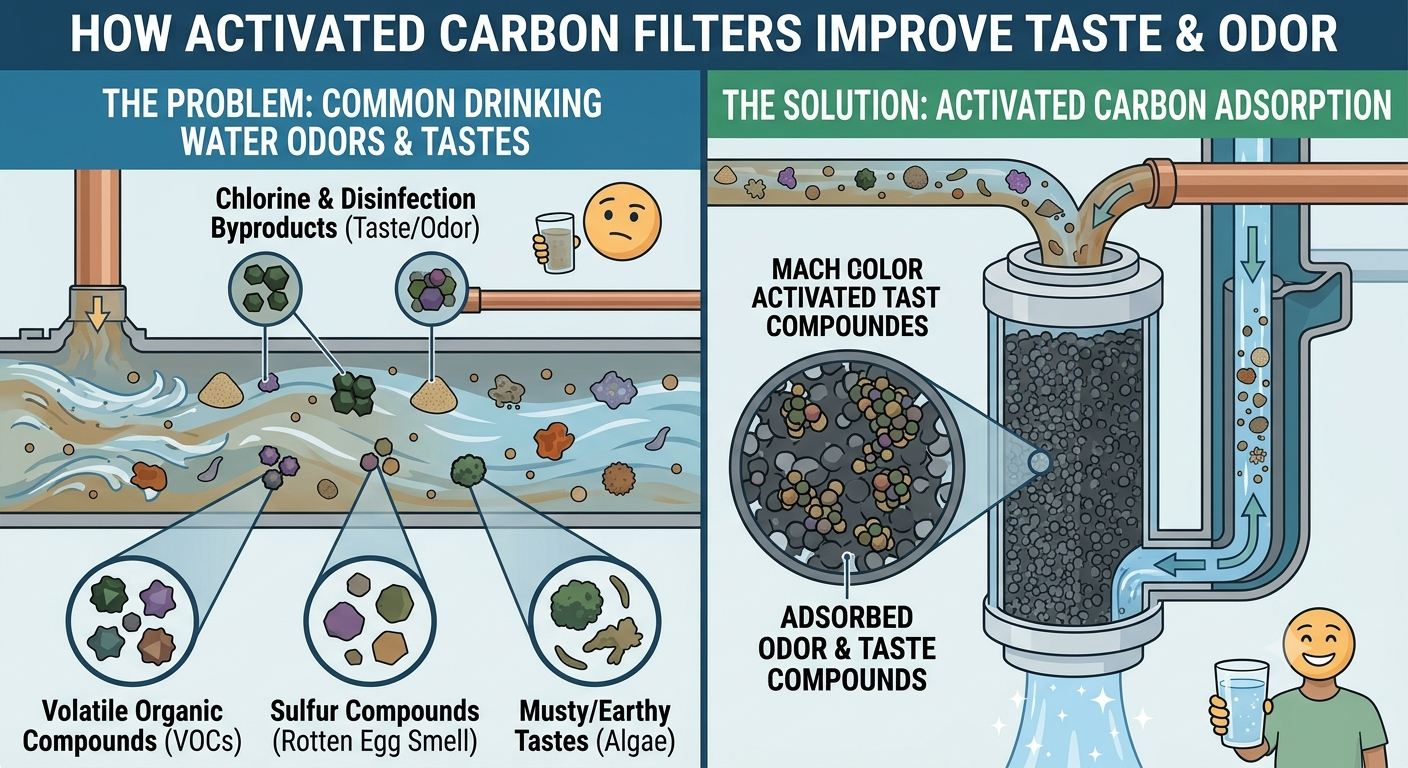How Carbon Water Filters Help Improve Taste and Odor in Drinking Water