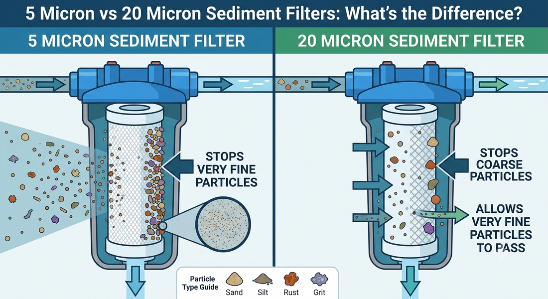 5 Micron vs 20 Micron Sediment Filters: What’s the Difference?