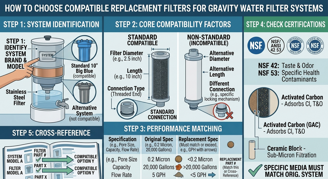 How to Choose Compatible Replacement Filters for Gravity Water Filter Systems