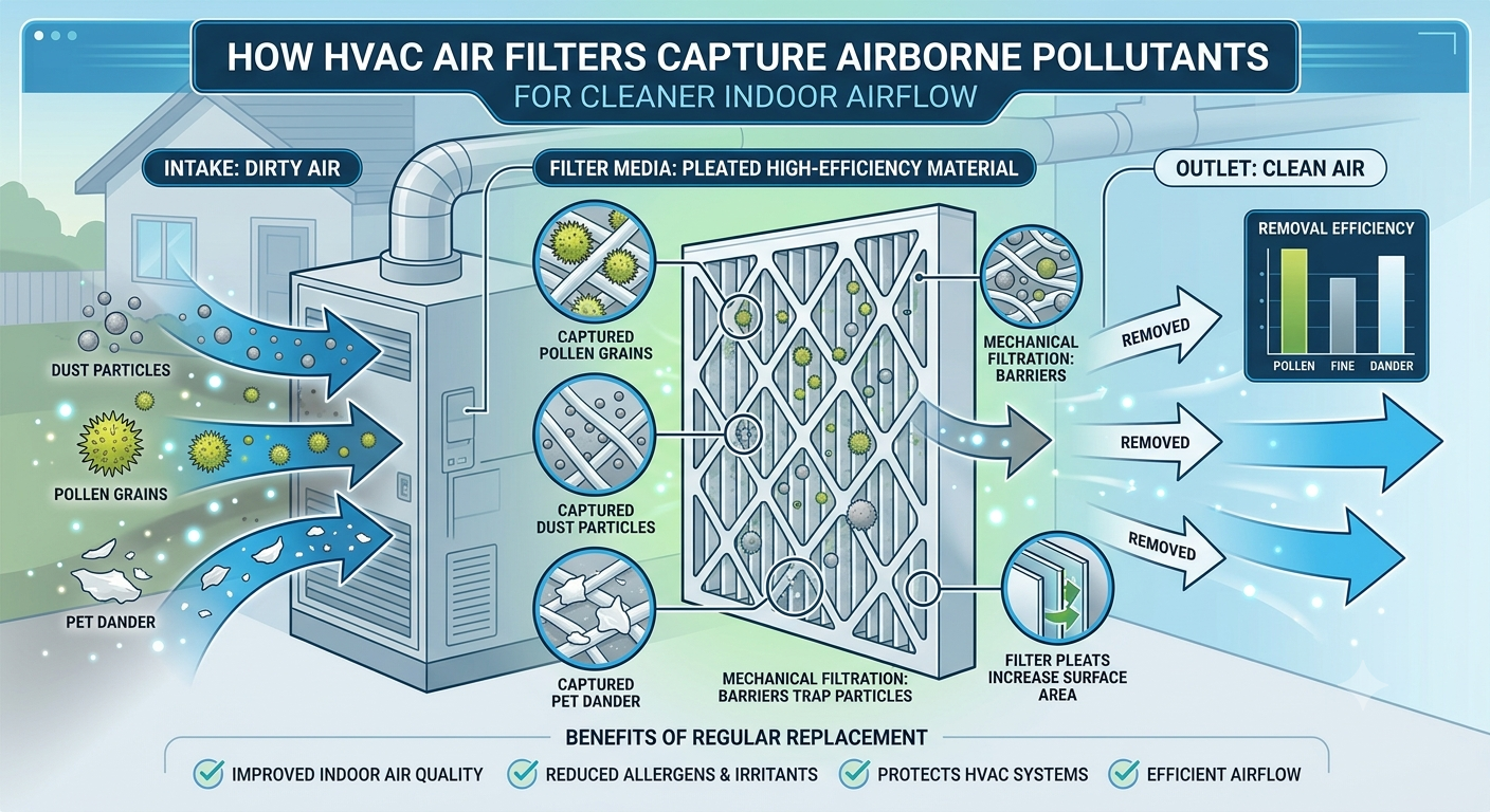 Dust, Pollen, and Pet Dander: How HVAC Filters Support Cleaner Indoor Airflow