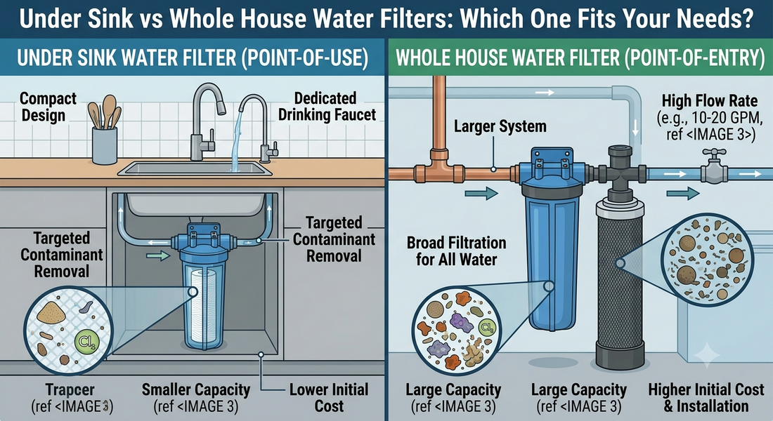 Under Sink vs Whole House Water Filters: Which One Fits Your Needs?