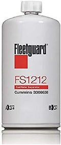 FS1212 Fleetguard Fuel/Water Separator Spin-On Filter (Pack of 2)
