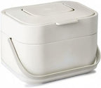Joseph Joseph Stack Kitchen Food Intelligent Waste Compost Caddy Recycling Bin with Odor Filter, 4 Litre / 1 Gallon - Stone