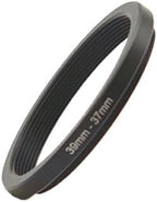 YAMAFOO 39mm to 37mm Step-Up Ring/Step Down Rings Filter Adapter for All Brands UV ND CPL Metal Ring Step-Up Rings Adapter Filter,Black (39-37)