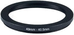 YAMAFOO 49mm to 40.5mm Step-Up Ring/Step Down Rings Filter Adapter for All Brands UV ND CPL Metal Ring Step-Up Rings Adapter Filter,Black (49-40.5)