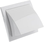 ABS Exterior Wall Ventilation Grille with Valve for Kitchen Bathroom Range Hood Duct Outlet 100mm 125mm 150mm Pipe Connection Weatherproof Air Exhaust(100MM)