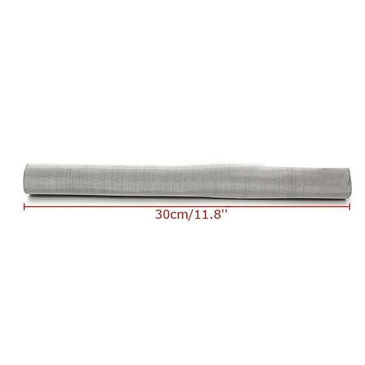 LTKJ 304 Stainless Steel Woven Wire 200 Mesh 75 Micron Fine Screen Mesh Steel Woven Mesh for Filter Mesh, Filtration Cloth, 11.8 x 23.6 Inch