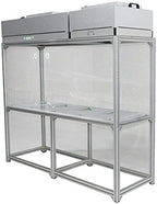 Vertical Laminar Dust Free Room Bench Double Use 70.86x23.62in Flow Hood Air Flow Clean Workbench Aluminum Workshop for Phone Repair with HEPA-Filter Laboratory Using