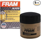 FRAM Ultra Synthetic XG10060 20K Mile Change Automotive Replacement Engine Oil-Filter for Synthetic Oil Changes, Premium Vehicle Engine Protection Oil Filter for Select Vehicle Model Years(Pack of 6)