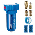 NANPU Zinc Alloy Desiccant Dryer, Compressed Air in Line Filter, Moisture Water Separator, Poly Bowl (3/8" NPT)