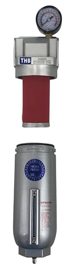 1/2" NPT Industrial Coalescing 0.01u Micron Filter Removes 99.98% of Oil, Moisture Vapor, Aerosols from Compressed Air Lines, 11oz Bowl, Manual Drain