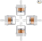 4 Pack Universal Gas Inline Fuel Filters for Motorcycle ATV Quad Go Karts Accessories 3/16 Inch
