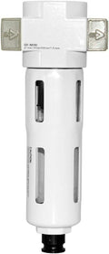 Beduan 1/4" Air in-line Compressed Particulate Filter,Moisture Water Trap Filter With Visible Bowl,Semi-Auto Drain(MINI)
