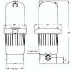 Rx Clear 1 HP Radiant PRC150 | Filtration System for Inground Swimming Pools Up to 35,000 Gallons | 1 Horsepower Extreme Force Pool Pump | 115 Volt | 1 1/2" Inch Threaded Ports
