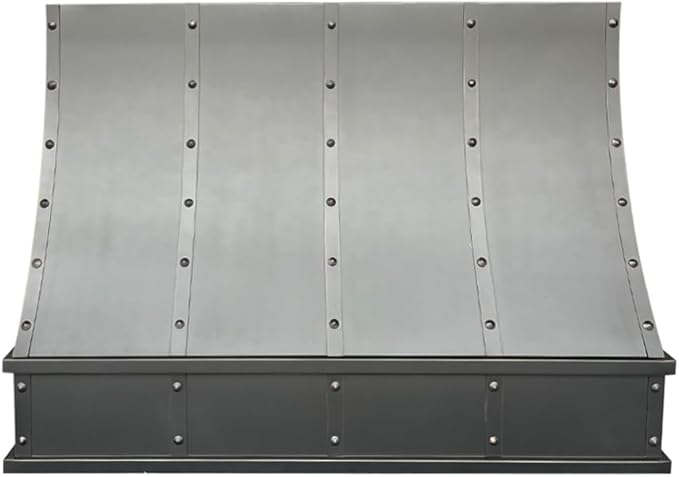 CT Copper Tailor Sloped Copper Vent Hood Wall Mount,54'' W,42''H,1260 CFM Exhaust Fan,Stainless Steel Vent,LED Light,Dishwasher-Safe Baffle Filters,VH8TR1