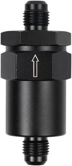 Automotive Tuning Inline Fuel Filter with AN6 Fittings and 30 Overfilter for EFI and Carburetor Systems