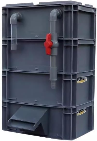GRRICEPL Fish Tank Filter Box, Waterfall Bio-Filtration Aquarium, Turtle Tank Filter, Pump and Filter Media Not Included (Color : Gray, Size : 30x20x44cm)