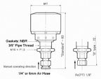 PneumaticPlus SAD400 Compressed Air Particualte and Coalescing Filters Replacement Auto Drain Kit (Internal Float Drain)