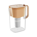 HOMEWATER 10-Cup Pitcher Filter (Peach) – BPA-Free, High-Capacity 2.4L Pitcher with Fast-Flow Carbon Filter, Wide Mouth for Easy Pouring, Removable Filter Replacement, Locking Lid, and Dishwasher-Safe