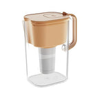 HOMEWATER 10-Cup Pitcher Filter (Peach) – BPA-Free, High-Capacity 2.4L Pitcher with Fast-Flow Carbon Filter, Wide Mouth for Easy Pouring, Removable Filter Replacement, Locking Lid, and Dishwasher-Safe