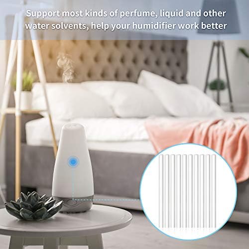 40 Pieces Humidifier Filter Cotton Refill Travel Mini Humidifier Filters Sticks Car Filters Replacement Parts for Portable Personal USB Powered Smart H20 in Office Bedroom(5.3 Inch)