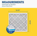 Aerostar 20x20x1 MERV 6 Air Filter, 6 Count, Actual Size (19.75 x 19.75 x 0.75), HVAC, Air Conditioning & Furnace Filter for Dust, Lint & Pollen Control (MPR 300 / FPR 3), Made in USA