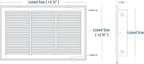 HVAC Premium 18" X 24" Return Air Filter Grille - Filter Included - Easy Plastic Tabs for Removable Face/Door - HVAC VENT DUCT COVER - White [Outer Dimensions: 20 5/8"w X 26 5/8"h]