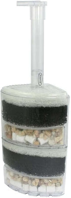 XINYOU Corner Filter Air Driven Bio-Sponge Ceramic for Fry Shrimp Fish Tank Aquarium XY-2010, 2.75 x 3.15 x 11 inches