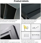 Aluminum Air Conditioner Cover Exterior Air Conditioning Unit Cover Air Conditioner Fence Screen Privacy Fence Trash Can Enclosure Outdoor Condenser Protective (Gray 110x60x80cm)