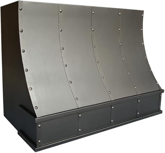 CT Copper Tailor Sloped Copper Vent Hood Island Mount,30'' W,39''H, 610 CFM Exhaust Fan,Stainless Steel Vent,LED Light,Dishwasher-Safe Baffle Filters,VH8TR1
