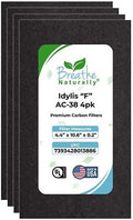 Breathe Naturally - Carbon Filters Compatible with Idylis F AC-38 Series Air Purifiers - Made for Idylis F AC-38/560885 Series - Made in USA - Odor Control for Air Purifiers(4 Pack Carbon Filter)