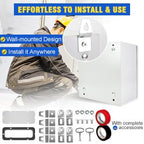 Outdoor Electrical Box, Steel Junction Box 24X16X10'', NEMA 4X Electrical Enclosure Box IP66 Waterproof & Dustproof, Universal Electrical Project Box with Lock & Mounting Plate
