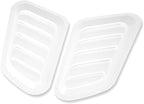 2Pcs ABS Car Air Flow Intake Hood Scoop Vent Bonnet Cover Universal DIY Decorate Car Accessories Compatible With BMW(White)