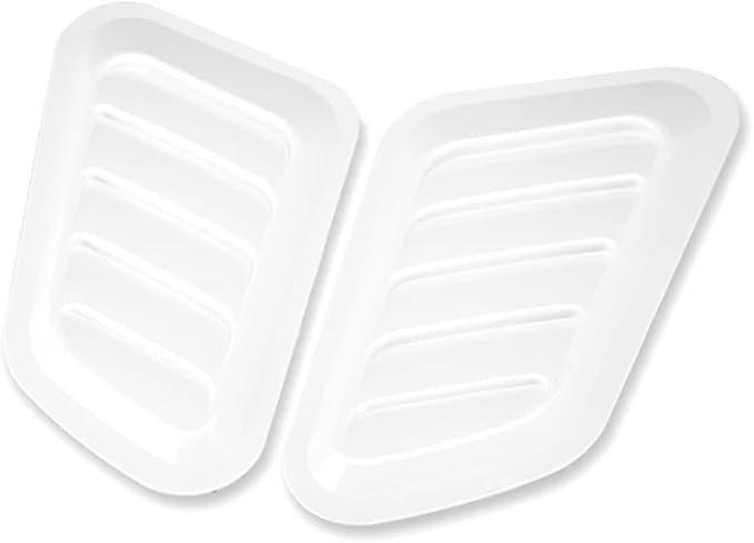 2Pcs ABS Car Air Flow Intake Hood Scoop Vent Bonnet Cover Universal DIY Decorate Car Accessories Compatible With BMW(Black)