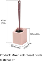 Toilet Scrubber Soft Hair Wall Mount Toilet Brush and Holder, Long Handle Toilet Bowl Brush Vented Quick Dry Toilet Cleaner Brush Practical