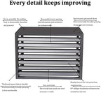Aluminum Air Conditioner Cover, Privacy Fence Screen, Outdoor Condenser Protective Cover, Freestanding Louvered Space Divider, Trash Can Enclosure & Flower Stand, Suitable for Outdoo