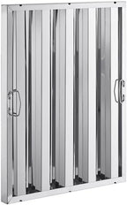 20" x 25" Stainless Steel Commercial Hood Filter – Dishwasher Safe, Welded Baffle Grease Trap with Drop Handles – Easy Installation & Durable Grease Fire Prevention Filter