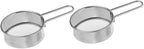 Healifty 2Pcs Stainless Steel Powder Sugar Sifter Baking Flour Sieve with Ergonomic Handle for Home and Professional Use Lightweight and Easy to Operate