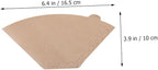 200pcs Unbleached Coffee Filter Papers for Drip Coffee Makers and Espresso Machines Cone Filters for Flavor Extraction Brewing Accessories