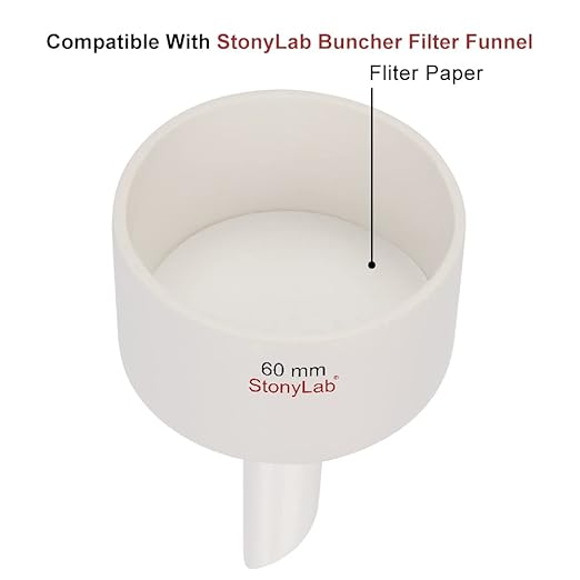stonylab Quantitative Filter Paper, 100 Pack Slow Flow Rate Cellulose Filter Paper Circles with 10 Micron Particle Retention, 46 mm Diameter