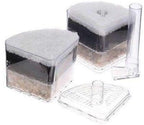 Corner Filter Up to 40 Gal ea. Air Driven Bio Sponge Ceramic for Fry Shrimp Fish Tank Aquarium