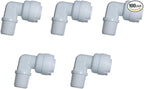 YZM Quick Connect fittings RO Water Filters (5pack, Elbow, 1/8" Male x 1/4" OD tube)
