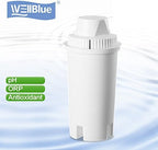 3 Pack Drop In Brita Style Alkaline Water Filter Replacement 7 Stage Mineral Water Filter.Works With Wellblue, Brita Style Pitchers & Dispensers (3 Pack)