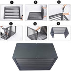 Aluminum Air Conditioner Cover Exterior Air Conditioning Unit Cover Air Conditioner Fence Screen Privacy Fence Trash Can Enclosure Outdoor Condenser Protective (White 100x50x70cm)