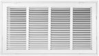 Venti Air 24" X 12" Steel Return Air Filter Grille with MERV 11 Filter Pre-Installed - Removable Face/Door for 1 inch Filters - HVAC Duct Cover Grill [Outer Dimension: 26.5"W X 14.5" H]