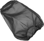 Black Air Intake Filter Sock Cover, Air Cleaner Protective Cover, Motorcycle Waterproof Air Filter Rain Sock Dustproof Protective Cover Fit for Harley (Size L)