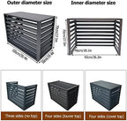 Aluminum Air Conditioner Cover, Privacy Fence Screen, Outdoor Condenser Protective Cover, Freestanding Louvered Space Divider, Trash Can Enclosure & Flower Stand, Suitable for Outdoo