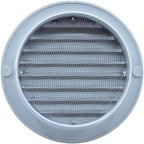 VENTS-US - 4" Round Plastic Vent Cover in Light Grey with Built-in Insect Screen Mesh and Flange for Air Supply or Exhaust Air Applications - Compatible with 4 Inch Diameter Ducts (2-Pack)